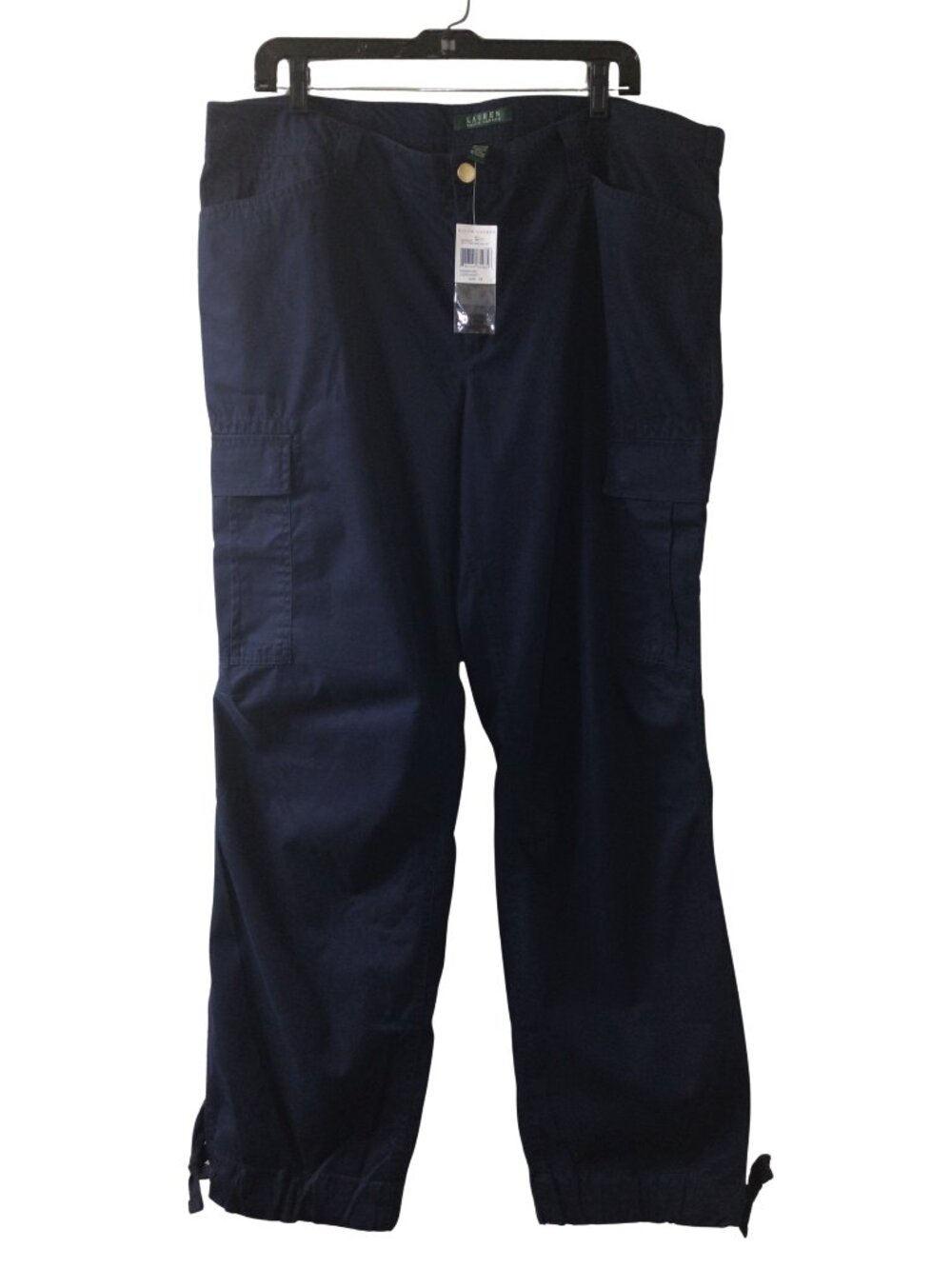 NWT Lauren Ralph Lauren Pants Women’s 18 Navy Blue Cargo Utility LRL